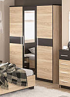 Шафа 3Д Вероніка (Мебель-Сервіс) 1560х563х2034 мм дуб апріл/дуб самоа+венге