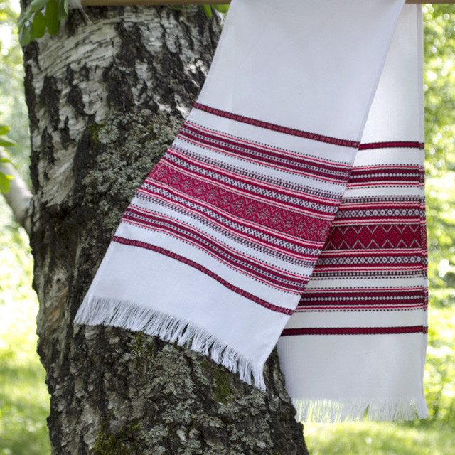 Весільний рушник тканий 110 см, фото 1