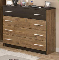 Комод 100 Вероніка (Мебель-Сервіс) 1028х401х912мм дуб апріл/дуб самоа+венге