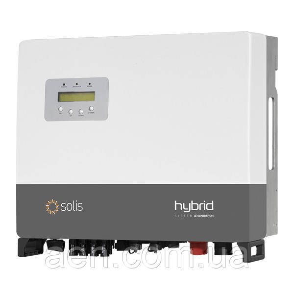 Сонячний гібридний інвертор Solis RHI-3P6K-HVES-5G (6 кВт, 3 фази, 2 MPPT)