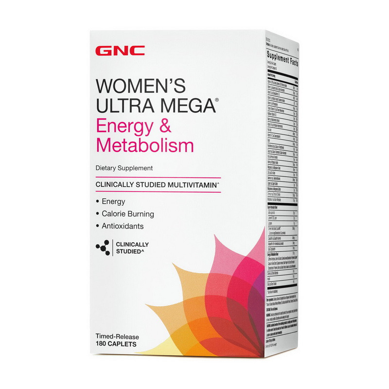 Вітаміни для жінок GNC women's Ultra Mega Energy Metabolism 180 таб
