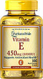 Вітамін Е капсули Puritan's Pride Vitamin E-1000 IU 100 гел капсул, фото 5