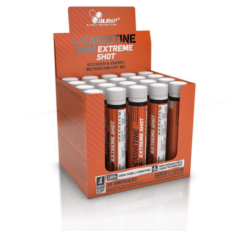 Жіросжігателя Olimp L-Carnitine 3000 Extreme Shot Ampoule 20 x 25 мл