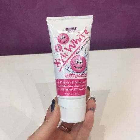 Зубна паста для дітей NOW Xyli White kids toothpaste gel 85 г
