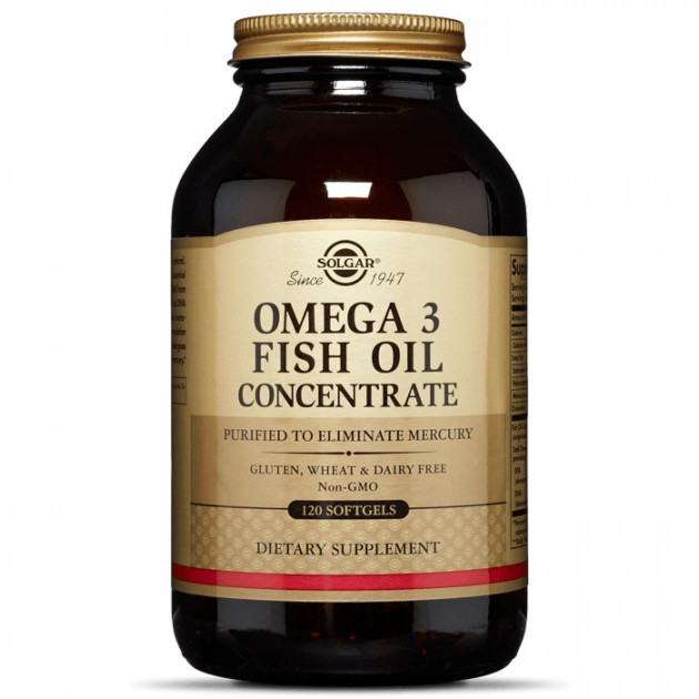 Омега 3 Solgar Omega 3 Fish Oil Concentrate 120 капсул
