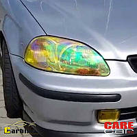 Тонувальна плівка хамелеон 100 х 30 см (Жовта). Автомобільна вінілова плівка на фари