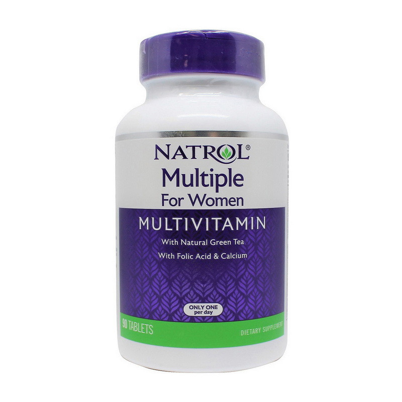 Вітаміни для жінок Natrol For Multiple Women With Folic Acid Calcium 90 таб