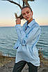 Сорочка жіноча блакитна oversize WOOLBOOK, фото 5
