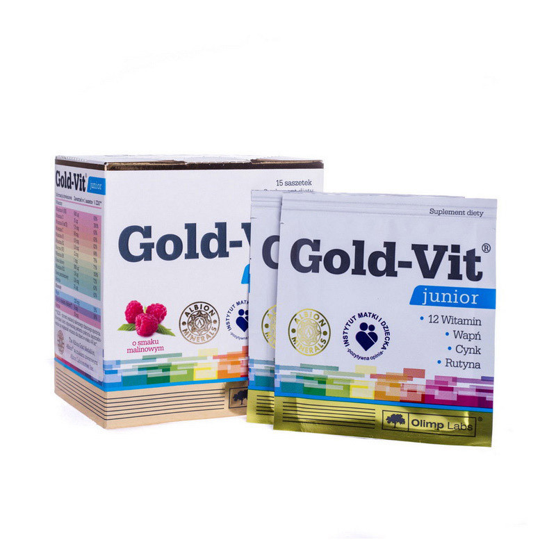 Вітаміни для дітей Olimp Gold-Vit junior 15 пакетиків малина