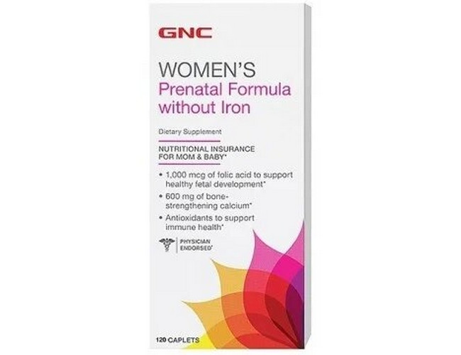 Вітаміни для вагітних GNC Womens Prenatal Formula without Iron 120 табл