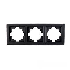 ElectroHouse Рамка 3-місна Enzo графіт ЕН-2202-PG