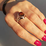 Жіноче срібне кільце з золотими вставками і аметрином "Єсенія", фото 3