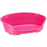 Пластиковый лежак для собак и кошек Ferplast Siesta Deluxe (Ферпласт Сиеста Делюкс) 61.5 х 45 х h 21.5 см - 4, Розовый