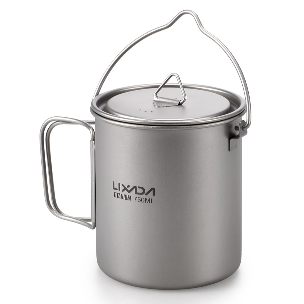 Титанова гуртка-казанок туристична Lixada 750 ml.