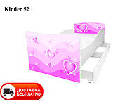 Детская кровать Kinder 52 Love, с ящиком для белья