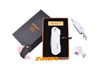 USB зажигалка в подарочной упаковке Honest (Спираль накаливания, Нож, Открывалка) №HL-1-3