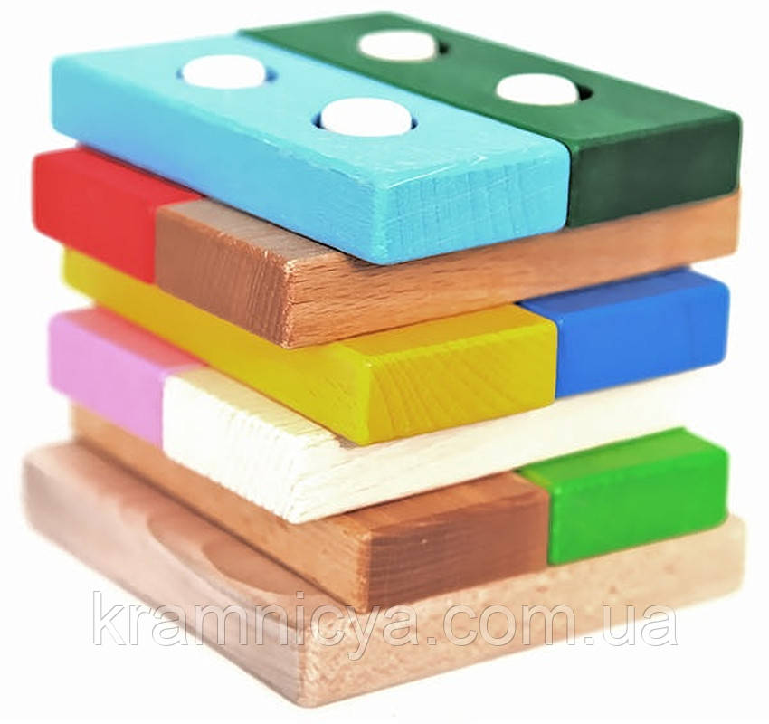 Пірамідка конструктор Логіка (11 деталей), ТМ Руді, фото 1