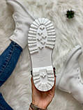 Демісезонні жіночі черевики Dr.Martens Mono White LUX шкіряні білі (мартинси), фото 4