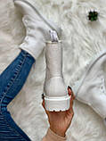 Демісезонні жіночі черевики Dr.Martens Mono White LUX шкіряні білі (мартинси), фото 5