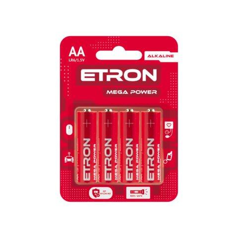 Батарейки лужні АА ETRON Mega Power AA LR6 4821327001848, фото 1