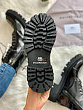 Черевики жіночі Balenciaga Tractor Lacquer Black з натуральної лакової шкіри баленсіага трактор, фото 7