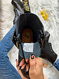 Демісезонні жіночі черевики Dr.Martens Jadon Black Zip шкіряні чорні (мартинси чорний жадон), фото 7