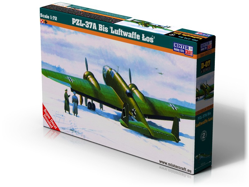 P-37A Łoś Luftwaffe. Збірна модель літака в масштабі 1/72. MISTER CRAFT D-07