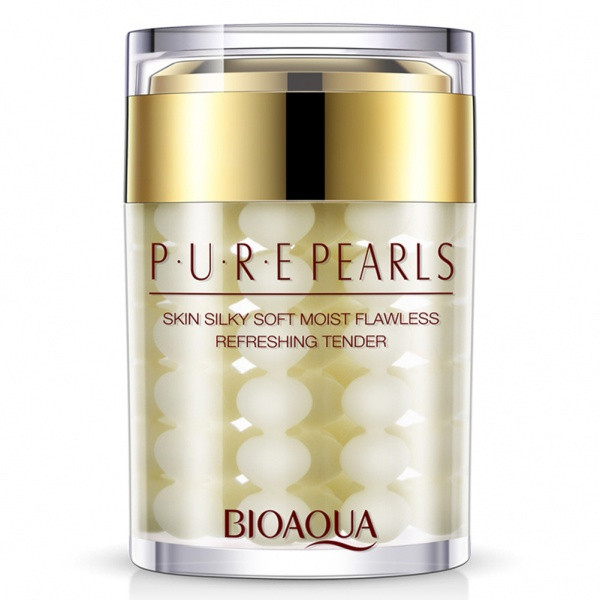 Зволожуючий крем для обличчя з екстрактом перлів Bioaqua Pure Pearls, 60г, фото 1