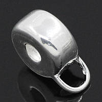 Намистина / Бейл, Тримач для кулона, Колір: Срібло, 15 мм х 11 мм