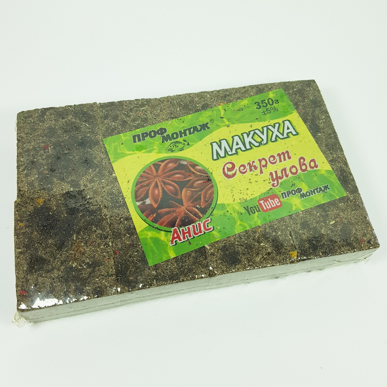 Макуха для рибалки на коропа в брикетах Проф Монтаж 350г (аніс), фото 1