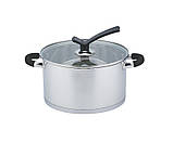 Якісний набір каструль із неіржавкої сталі Edenberg EB-3711 Набір каструль 6 предметів із товстим дном, фото 7