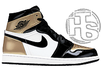 Женские кроссовки Air Jordan 1 Retro High NRG Black Metallic Gold White 861428-007