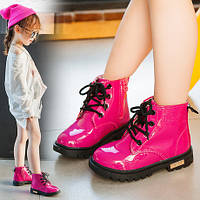 Ботинки лаковые на девочку рр 21-25 Модные детские лаковые ботинки для девочки