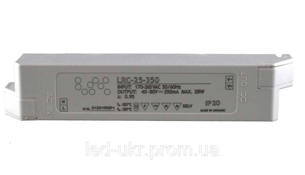 Блок живлення (драйвер) для світлодіодів LRC-25-350