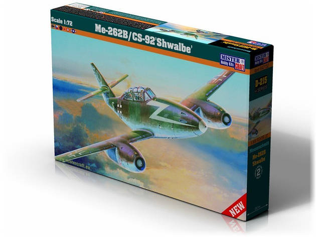 Me-262B-1a Doppelsitzsiger. Збірна модель німецького літака в масштабі 1/72. MISTER CRAFT D-215, фото 1