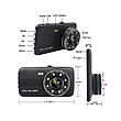 Відеореєстратор 2 камери  ⁇  Авторегідратор у машину Full HD дві камери T805 S16, фото 4