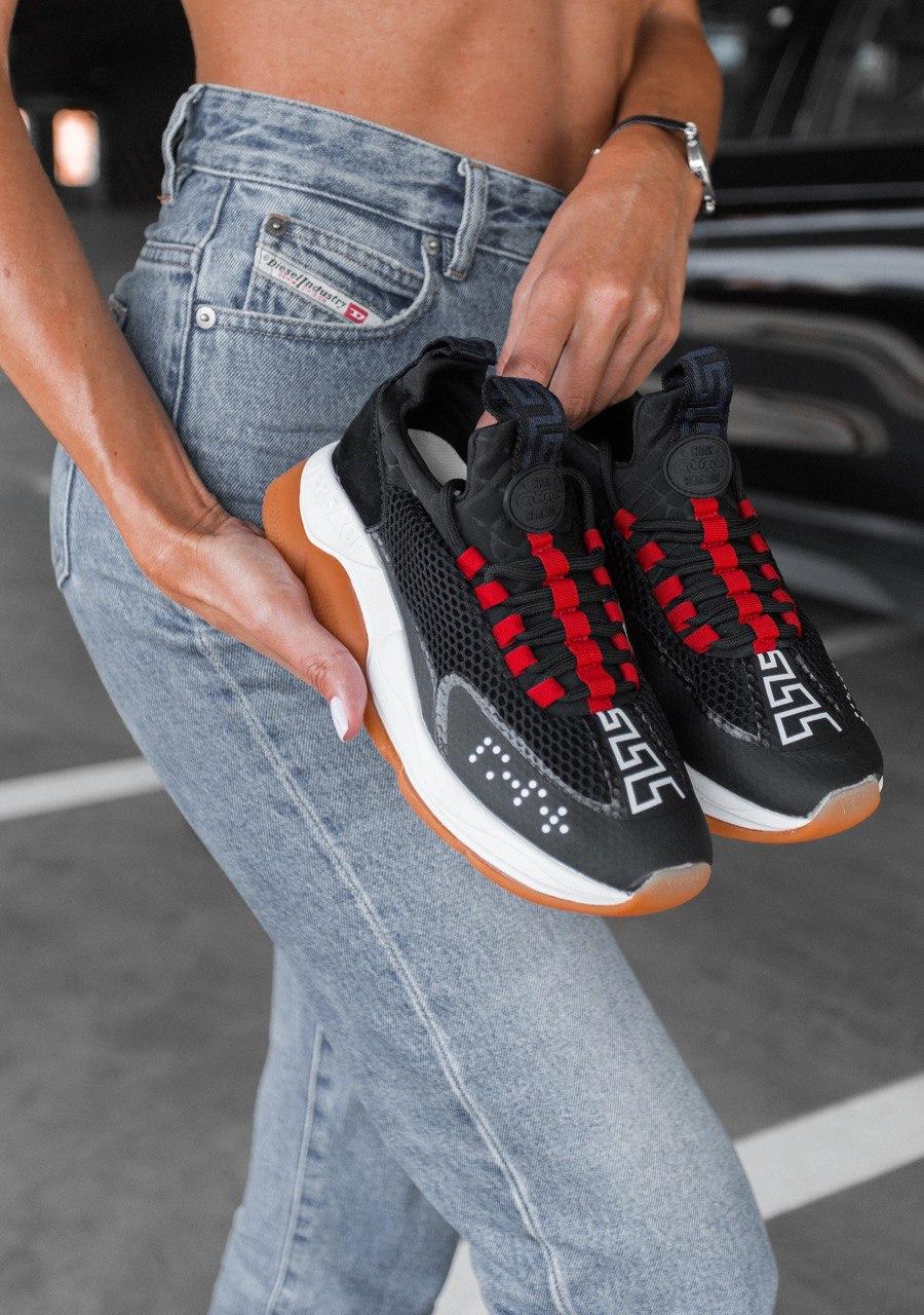 Стильные кроссы Versace Cross Chainer "Black". Кроссовки женские ...