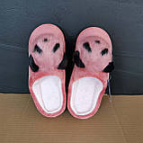 Тапочки домашні жіночі кімнатні. Теплі хутряні капці Панди, р. 40-41 Рожевий, фото 2