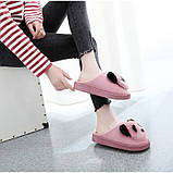 Тапочки домашні жіночі кімнатні. Теплі хутряні капці Панди, р. 40-41 Рожевий, фото 4