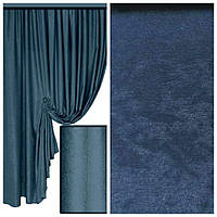 Ткань для штор портьер и декора велюр софт цвет бирюзовый