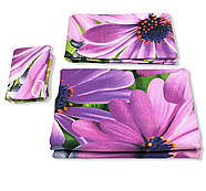 Постільна білизна Королева Ночі (Ранфорс) | Двоспальний комплект | 50х70 | Квіти на бузковому, фото 3