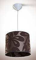 Підвіс 1 ламповий із коричневим квітковим абажуром 13910-3 серії "Циліндр 300*200"
