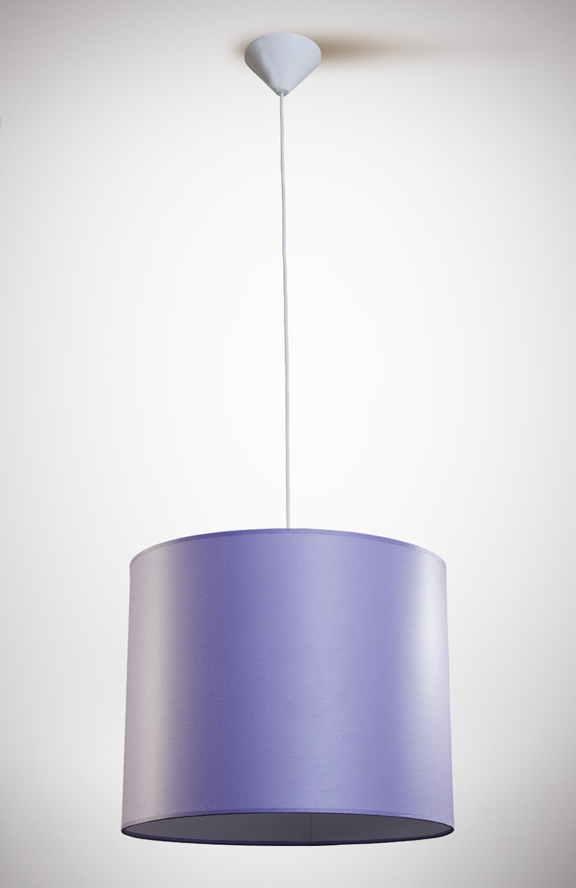 Підвіс 1 ламповий з фіолетовим абажуром 13910-7 серії "Циліндр - 400*320"
