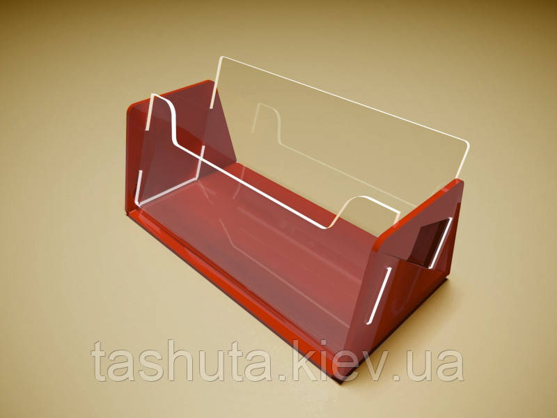 Підставка для візиток із кольоровою основою 90х50 мм (Квітло основи: Жовтий; )