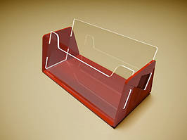 Підставка для візиток із кольоровою основою 90х50 мм (Квітло основи: Жовтий; )