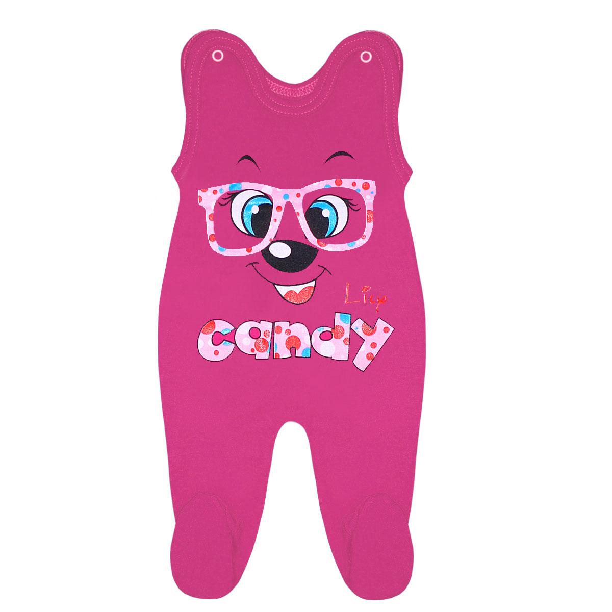Повзунки Вушка з принтом Candy для дівчинки інтерлок, фото 1
