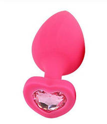 Анальна Pink Silicone Heart Light Pink,M