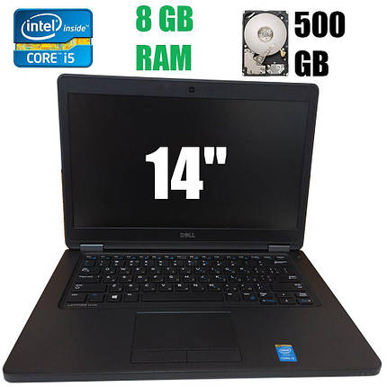 Dell Latitude E5450 / 14" (1366x768) / Intel Core i5-5200U (2(4) ядра з 2.2 - 2.7 GHz) / 8gb DDR3 / 500 GB, фото 2