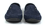 Мокасини сині нубук чоловіче взуття великих розмірів Rosso Avangard BS M4 Blu Sea, фото 3