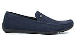 Мокасини сині нубук чоловіче взуття великих розмірів Rosso Avangard BS M4 Blu Sea, фото 2